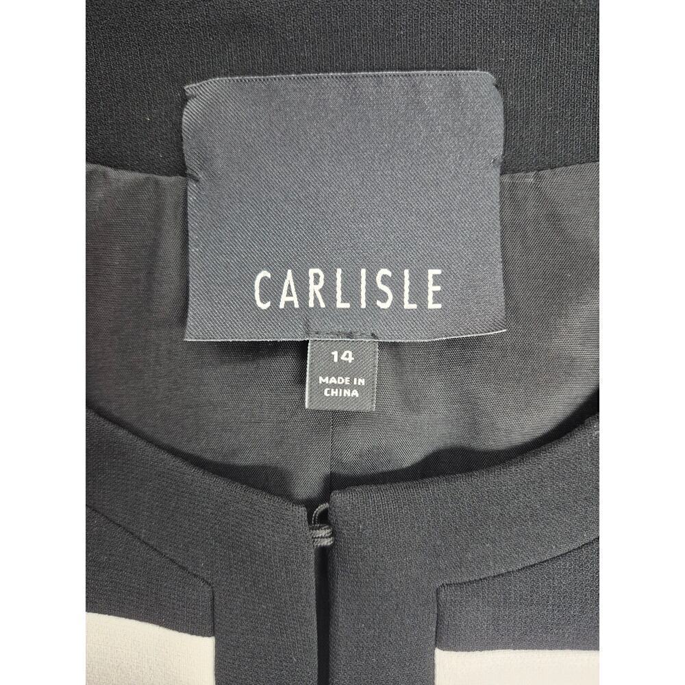 Carlisle Long Black/White Suit Jacket Coat Sz 14 NWOT - Picture 4 of 5